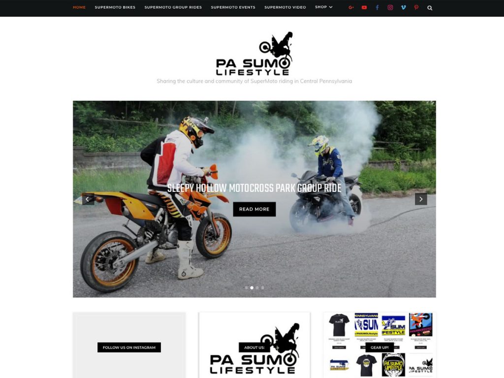 PA SUMO Lifestyle website screenshot