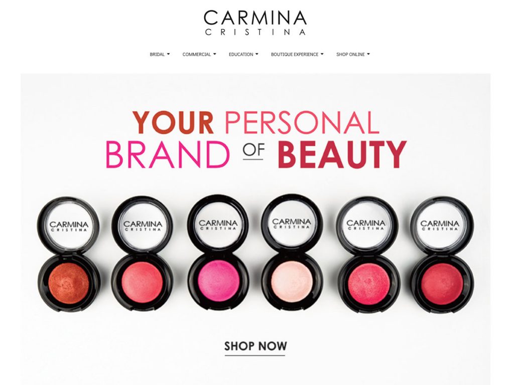 Carmina Cristina website screenshot, February 2018
