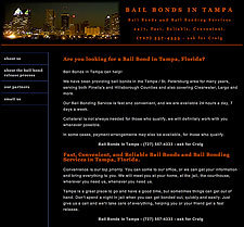 Bail Bonds in Tampa website screenshot