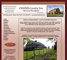 Canna Country Inn website screenshot, August 2007