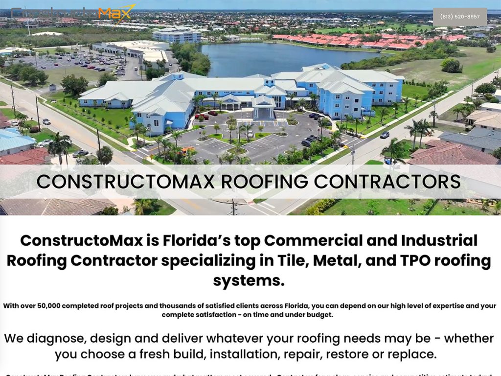 ConstructoMax is Florida’s top Commercial and Industrial Roofing Contractor specializing in Tile, Metal, and TPO roofing systems.